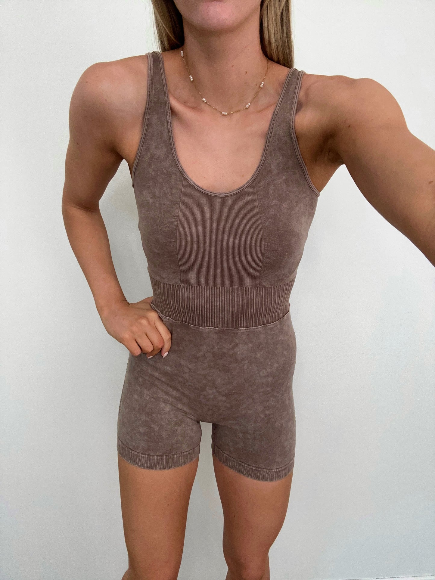 Brynn Romper - Mocha