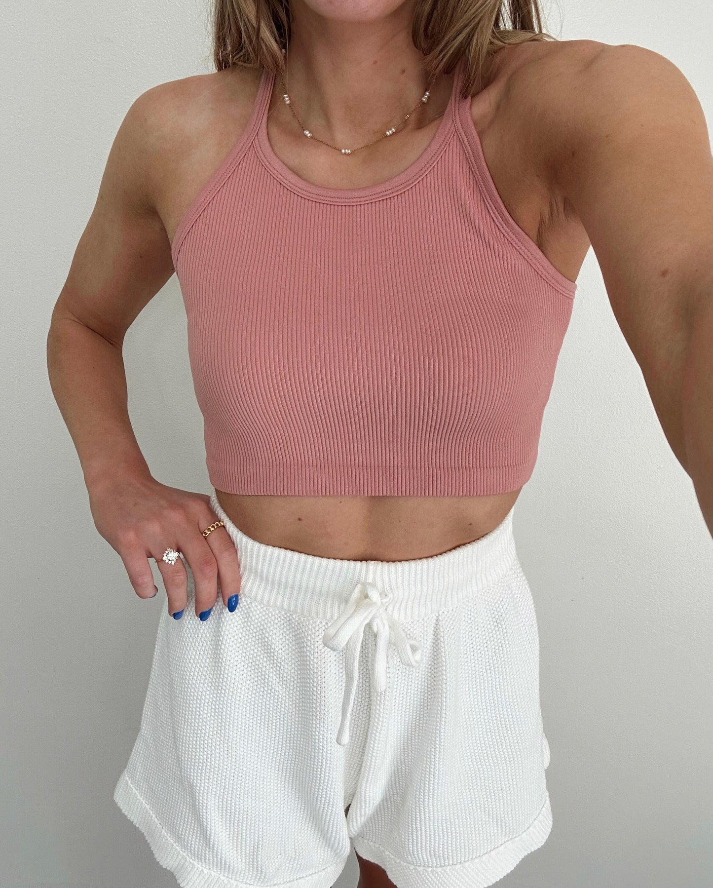 Daisy Cropped Tank (Mauve)
