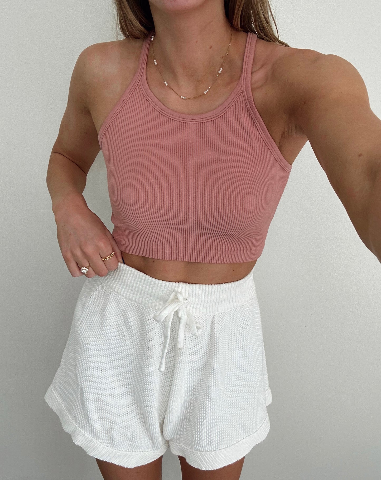Daisy Cropped Tank (Mauve)