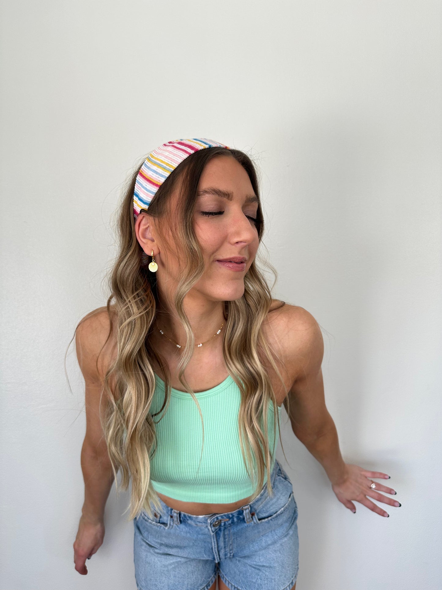 Daisy Cropped Tank (Green Apple)