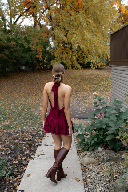 Bordeaux Mini Dress