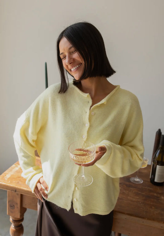 Ashtyn Cardigan - Butter Yellow