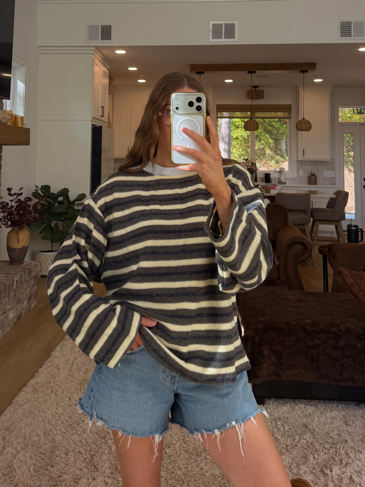 Radley Striped Long Sleeve — Olive