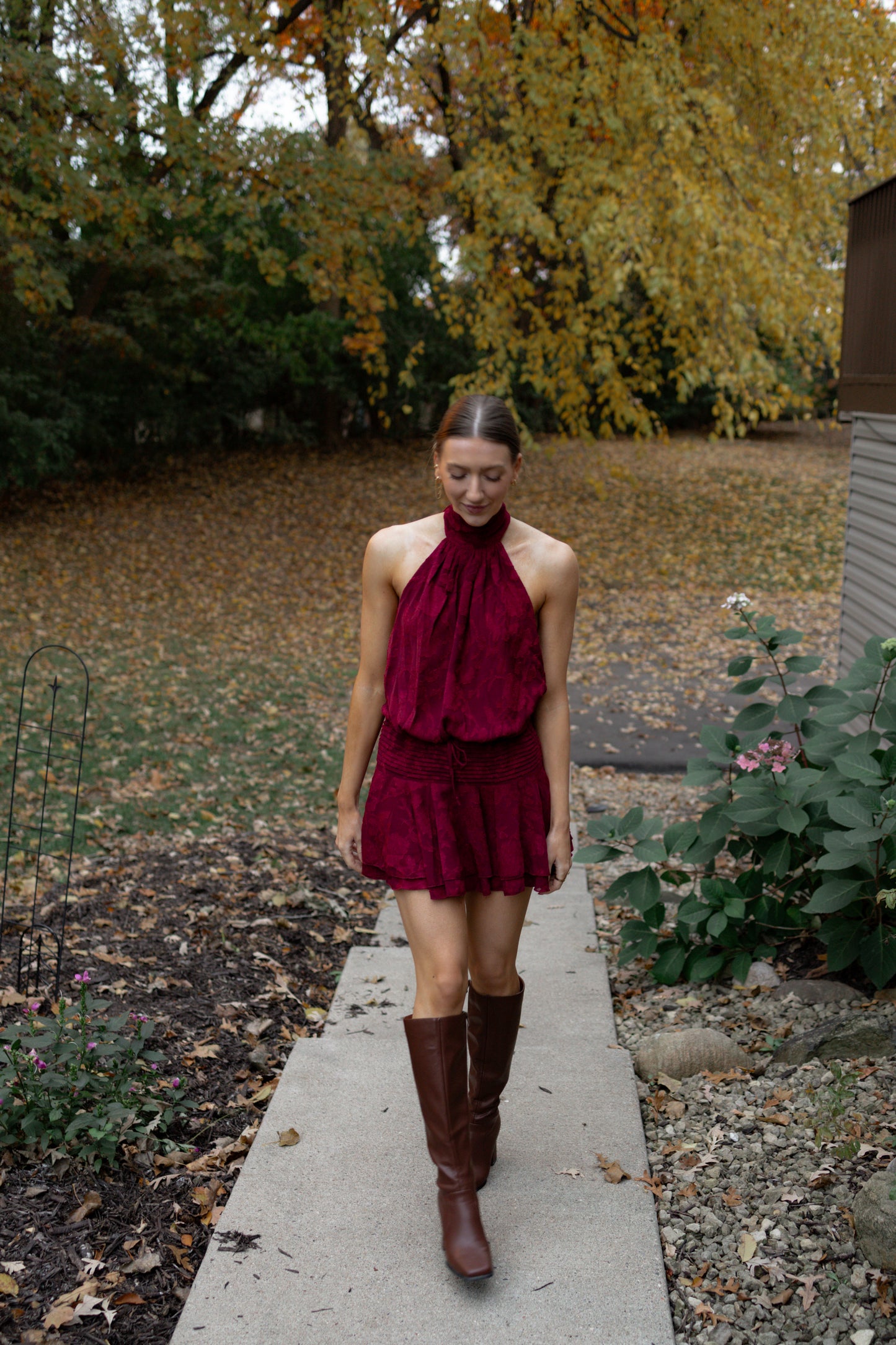Bordeaux Mini Dress
