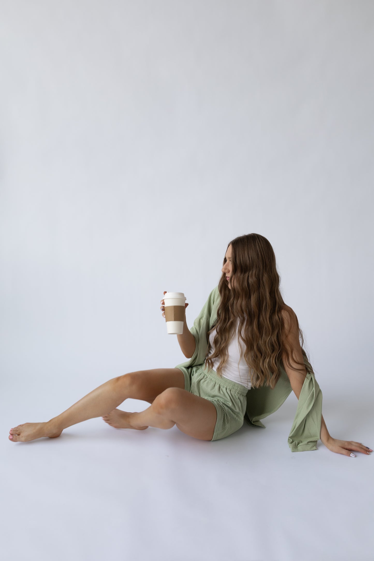 Asher Striped Shorts — Green