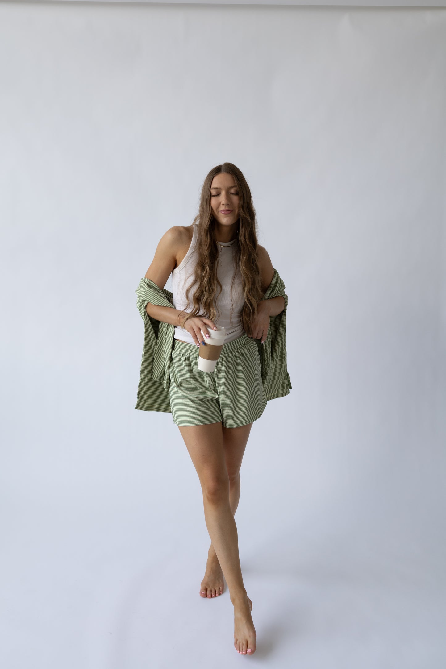 Asher Striped Top — Green