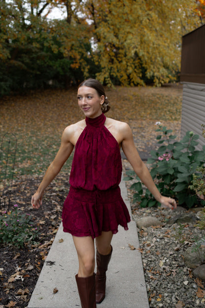 Bordeaux Mini Dress