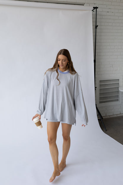 Asher Striped Top — Periwinkle