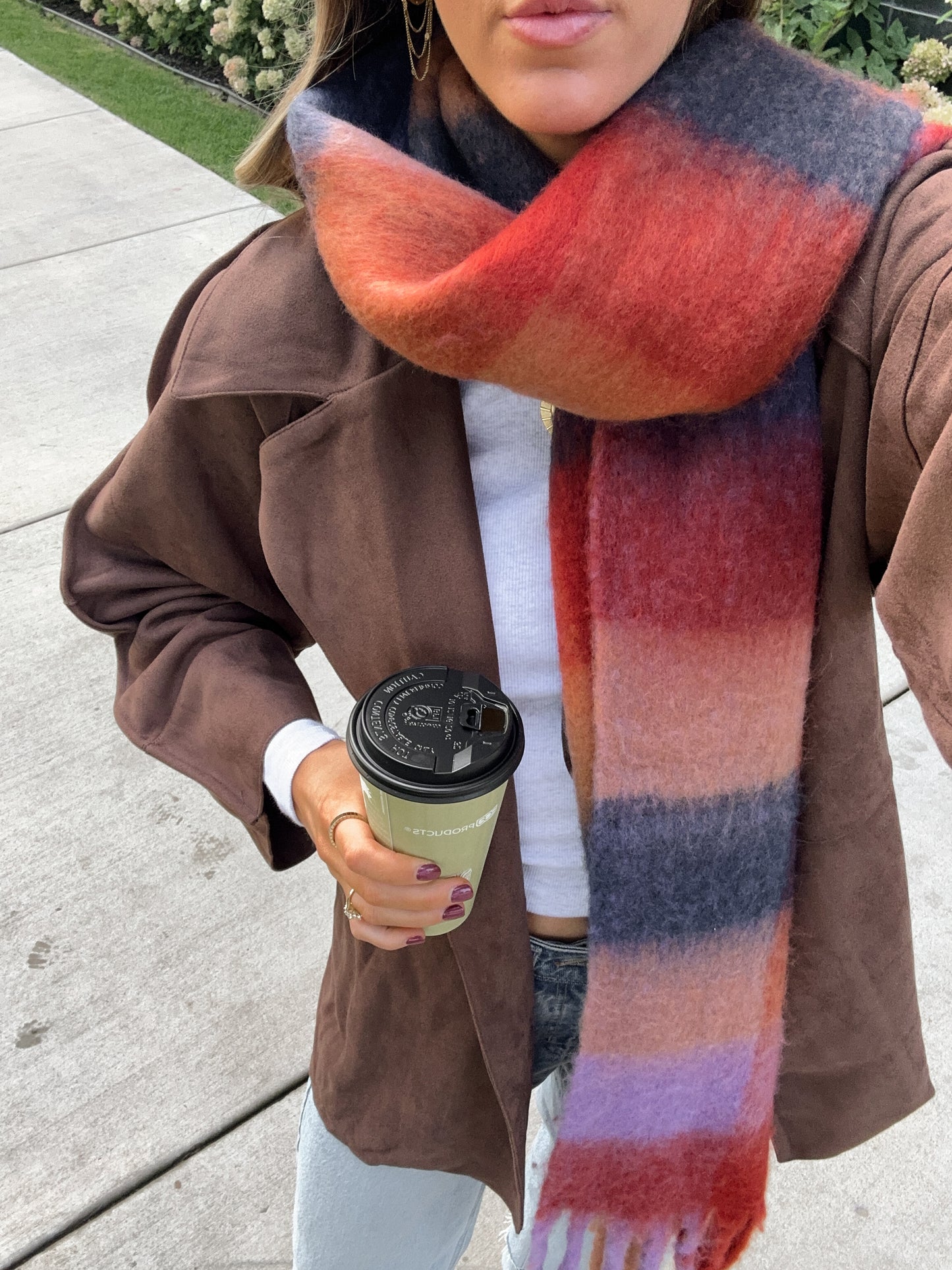Delphine Scarf - Red