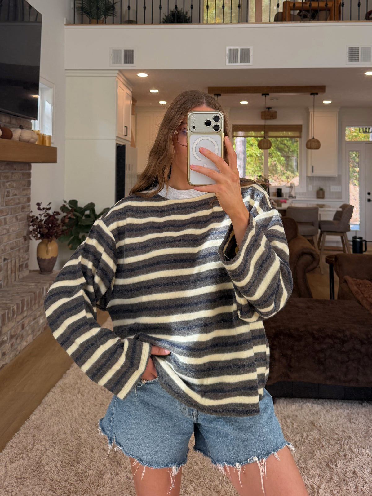Radley Striped Long Sleeve — Olive