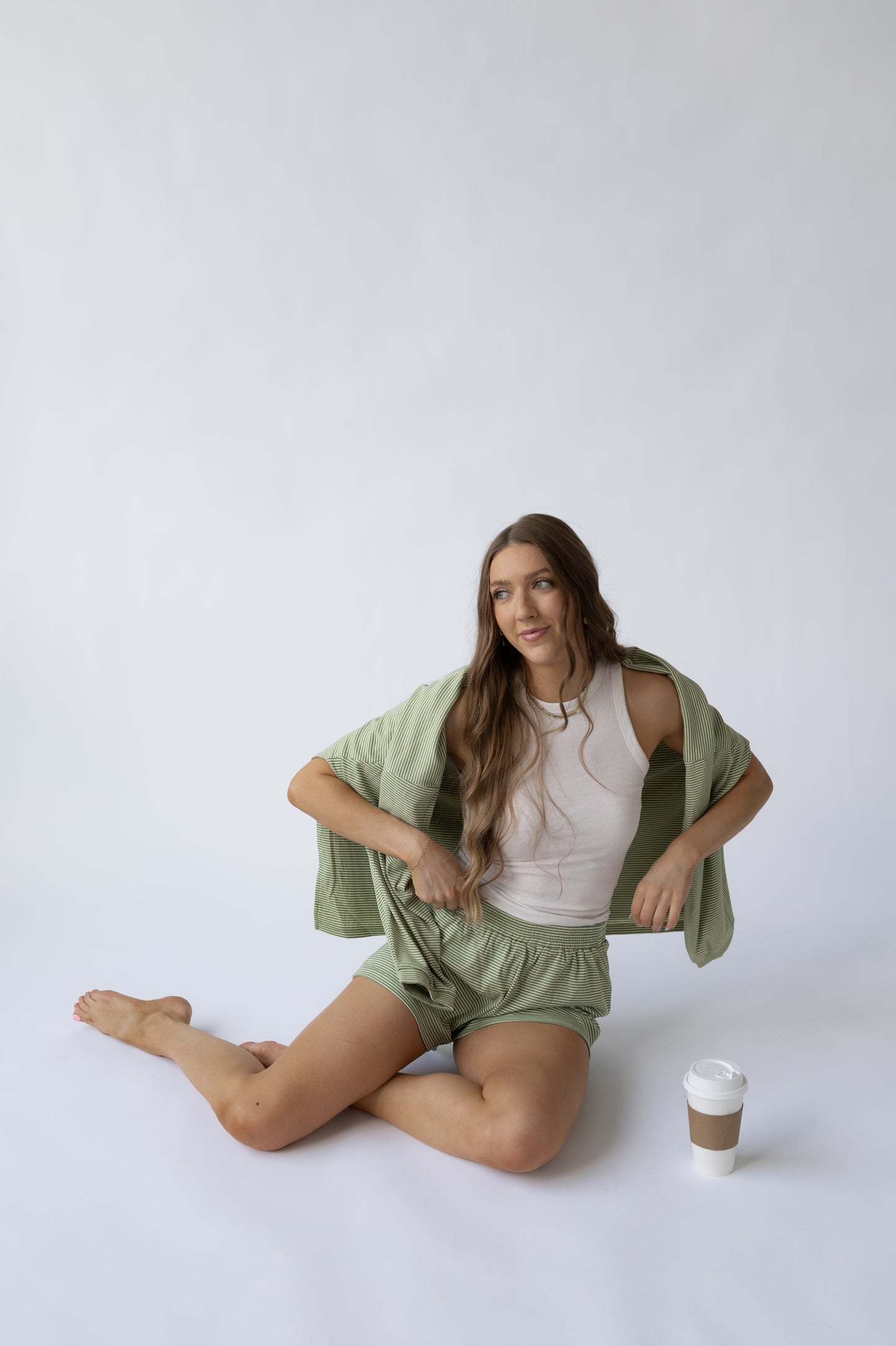 Asher Striped Top — Green