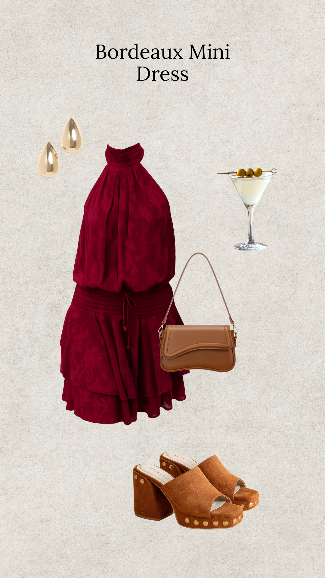 Bordeaux Mini Dress