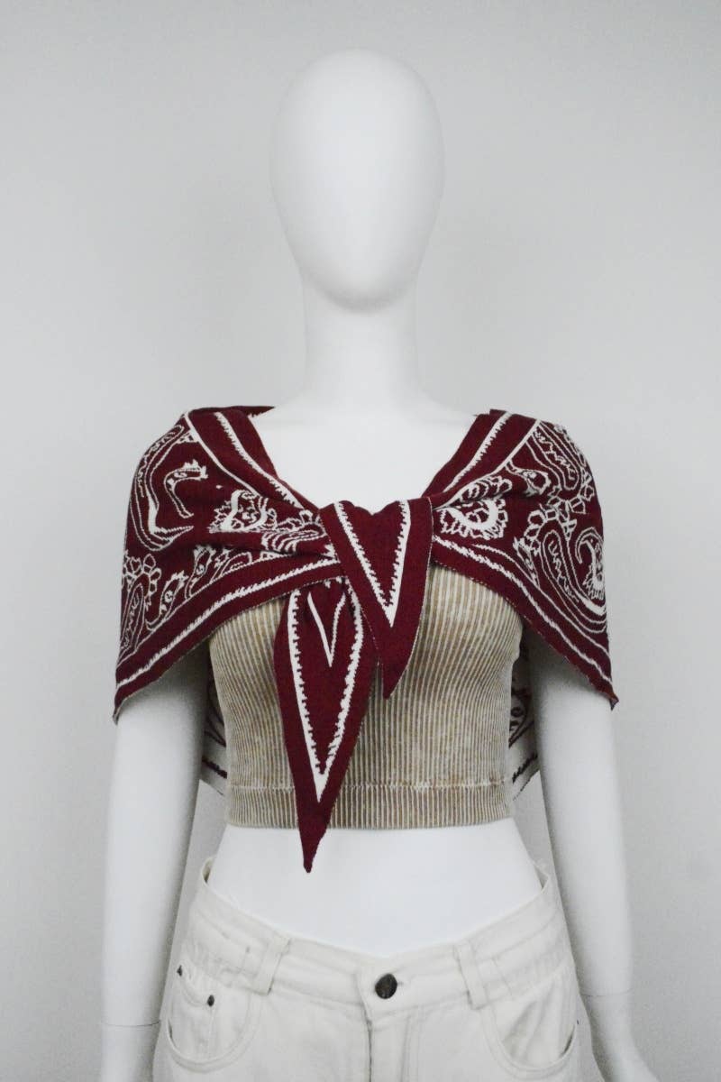 Paisley Knit Scarf